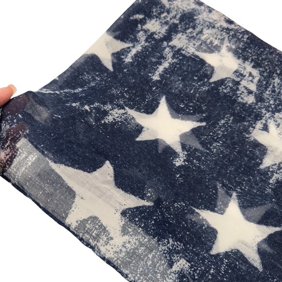 American Flag Infinity Scarf Patriotic Design Lightweight Sheer Fabric Unbranded - Picture 10 of 10